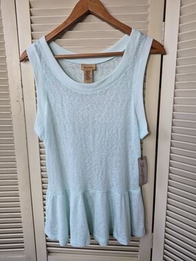 Wrangler NWT Women's Sheer Peplum Tank Top Size Medium